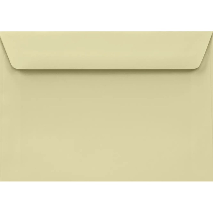 Set de plicuri decorative netede, Netuno, Arena, C6, 114x162mm, Banda detasabila, 120g/m2, Hartie, crema, 1000 buc