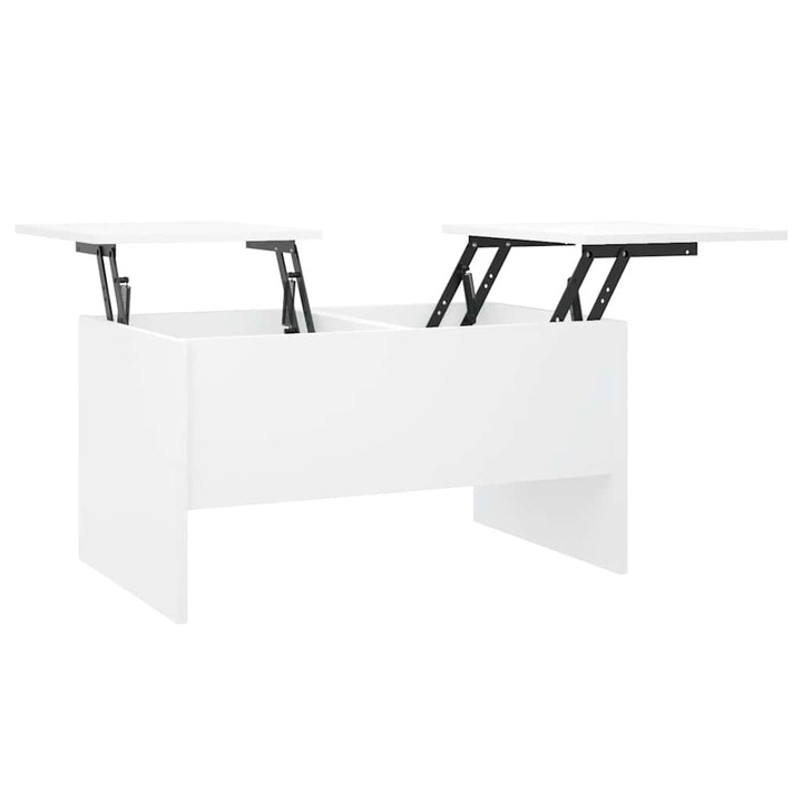 Masuta de cafea vidaXL, alb, 80x50x42,5 cm, lemn prelucrat