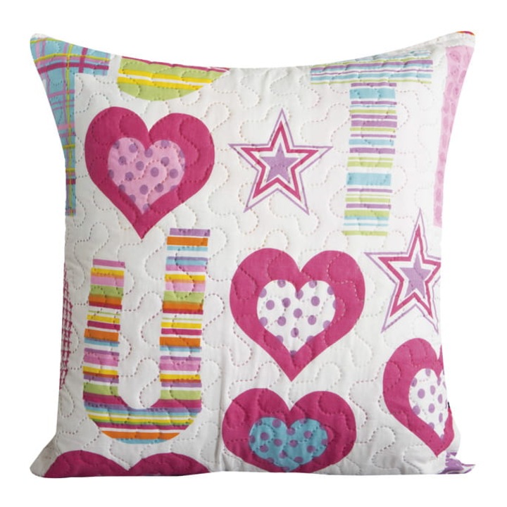 Fata de perna decorativa Gabby, Poliester, 40x40 cm, Multicolor