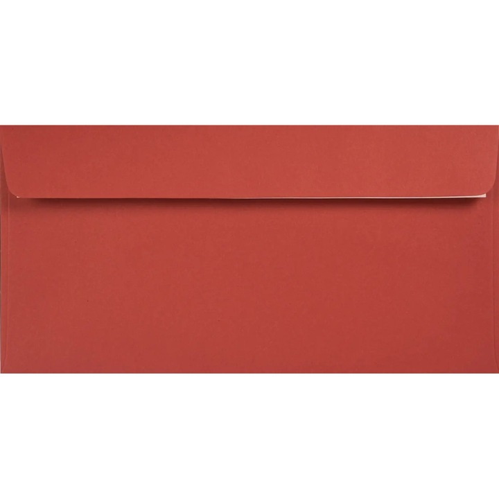 Комплект 25 DL екологични декоративни плика, 11x22 Kreative Ruby red, 120g