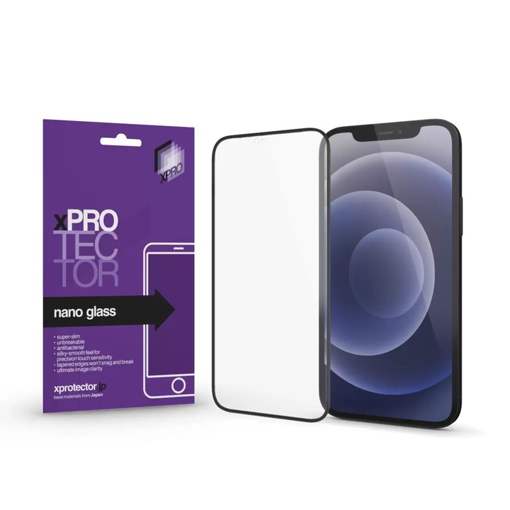 Xpro Samsung A02s / A03s / A03 Nano Glass kijelzővédő fekete kerettel (125932) (XP125932) - Kijelzővédő fólia