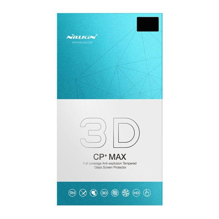 NILLKIN CP+MAX képernyővédő üveg (3D, full cover, íves, karcálló, UV szűrés, 0.33mm, 9H) FEKETE [Samsung Galaxy A51 (SM-A515F)]