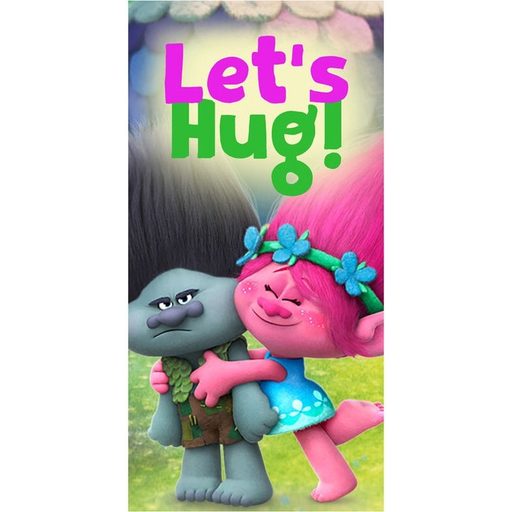 Плажна/баня кърпа, Javoli, модел Тролове, Памук, 70 x 140 см, Многоцветна