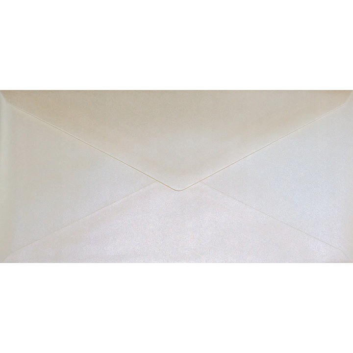 Комплект декоративни пликове, Netuno, Sirio Pearl, 100 броя, метал, DL, 110 x 220 mm, 110g/m2, екрю