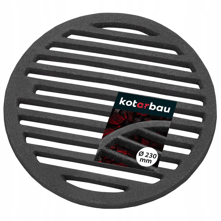 Gratar pentru soba, Kotarbau, Fonta, 23 cm, Negru