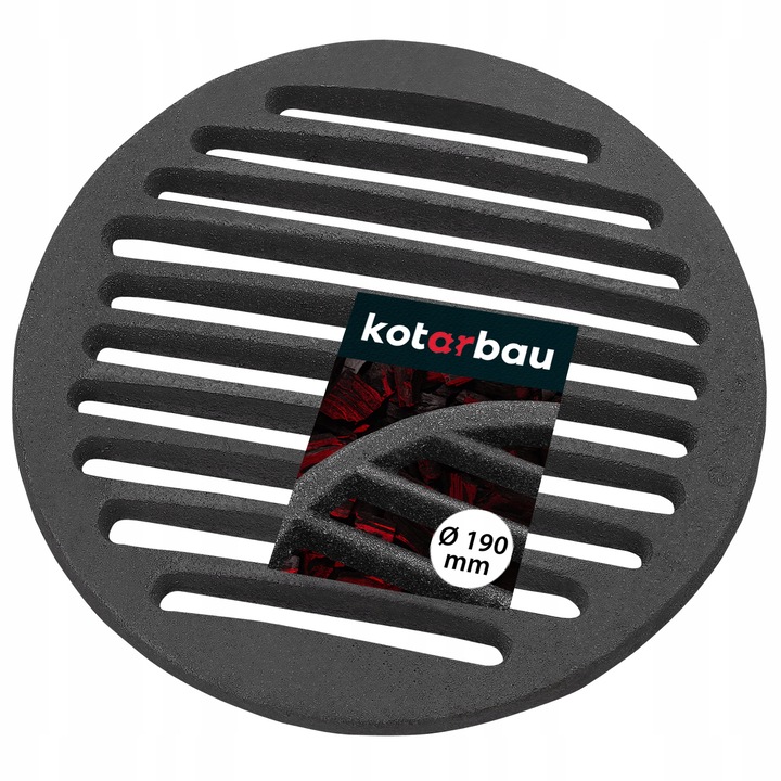 Gratar pentru soba, Kotarbau, Fonta, 19 cm, Negru