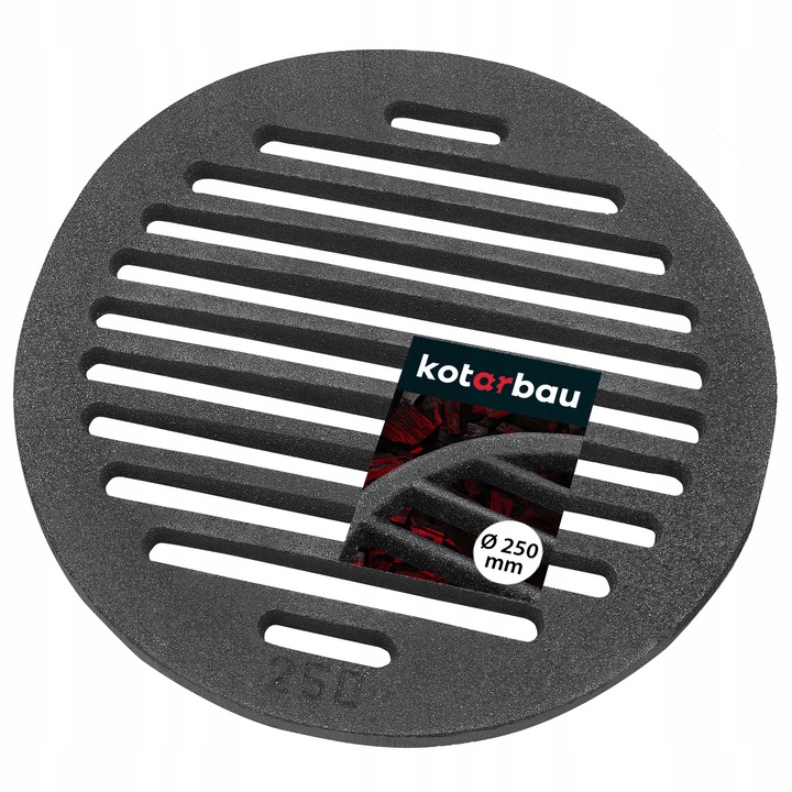 Gratar pentru soba, Kotarbau, Fonta, 25 cm, Negru