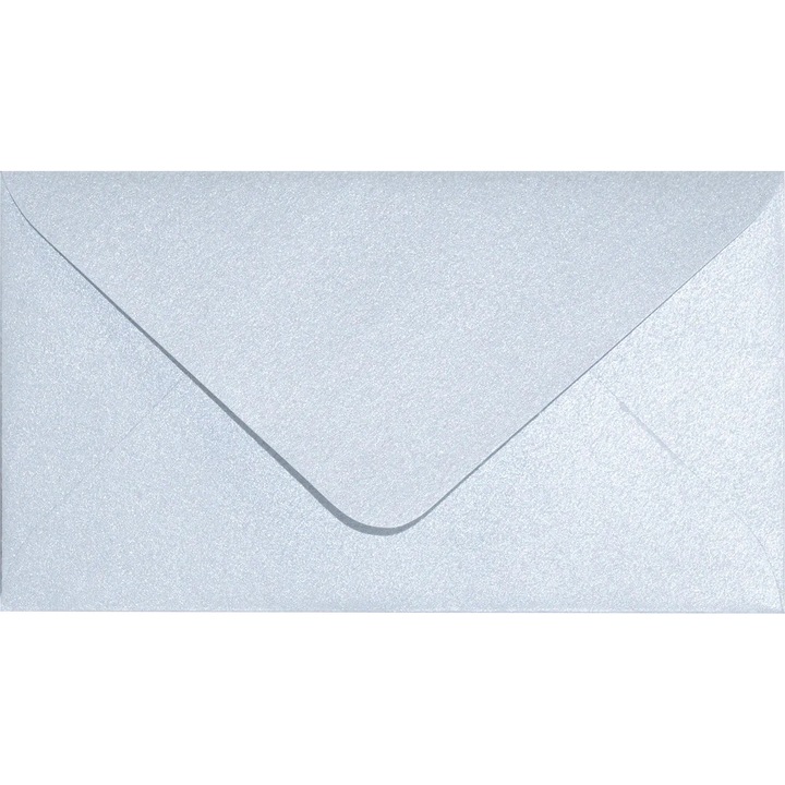 Set de plicuri decorative metalizate, Netuno, Aster Metallic, C8, 58x100mm, Lipire umeda, V-tip, 120g/m2, Hartie, argintiu, 100 buc