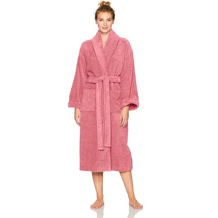 Halat de baie Quasar & Co.®, 550 g/mp, hotel quality, unisex, 100% bumbac, S/M, corai