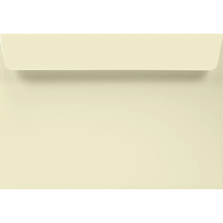 Set de plicuri decorative netede, Netuno, Lessebo, B6, 120x180mm, Banda detasabila, 100g/m2, Hartie, ecru, 500 buc