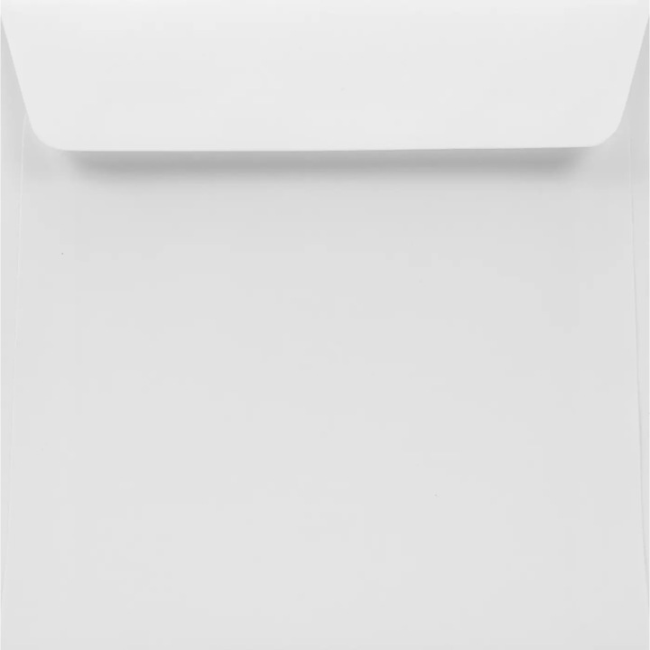 Set de plicuri decorative netede patrate, Netuno, Lessebo, K4, 170x170mm, Banda detasabila, 120g/m2, Hartie, alb, 100 buc