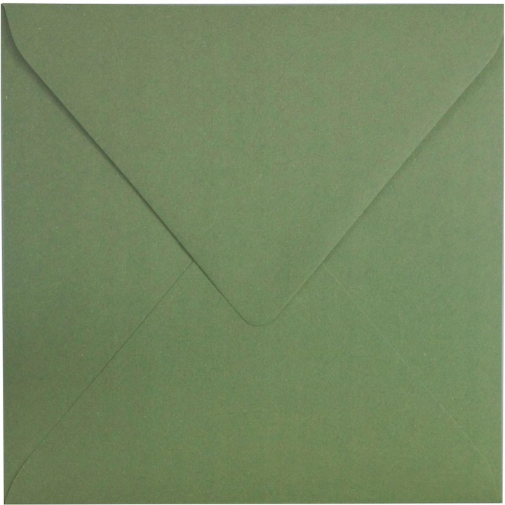 Set de plicuri decorative in culori patrate, Netuno, Materica, K4, 153x153mm, Lipire umeda, V-tip, 120g/m2, Hartie, verde, 25 buc