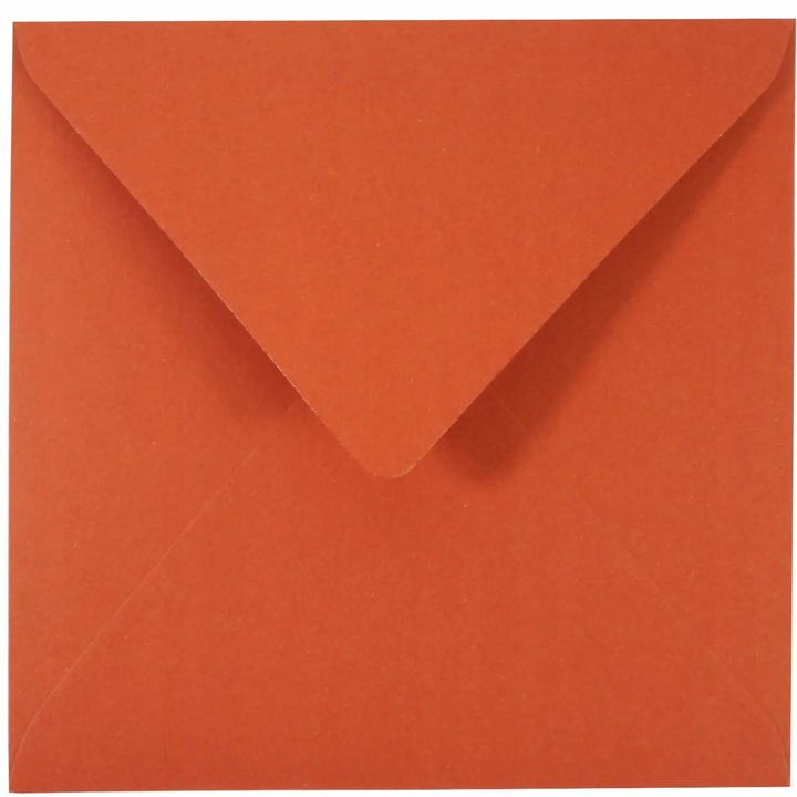 25 db ökológiai dekoratív boríték készlet négyzet alakú K4, 15,3x15,3 Materica Terra Rosa piros, 120g