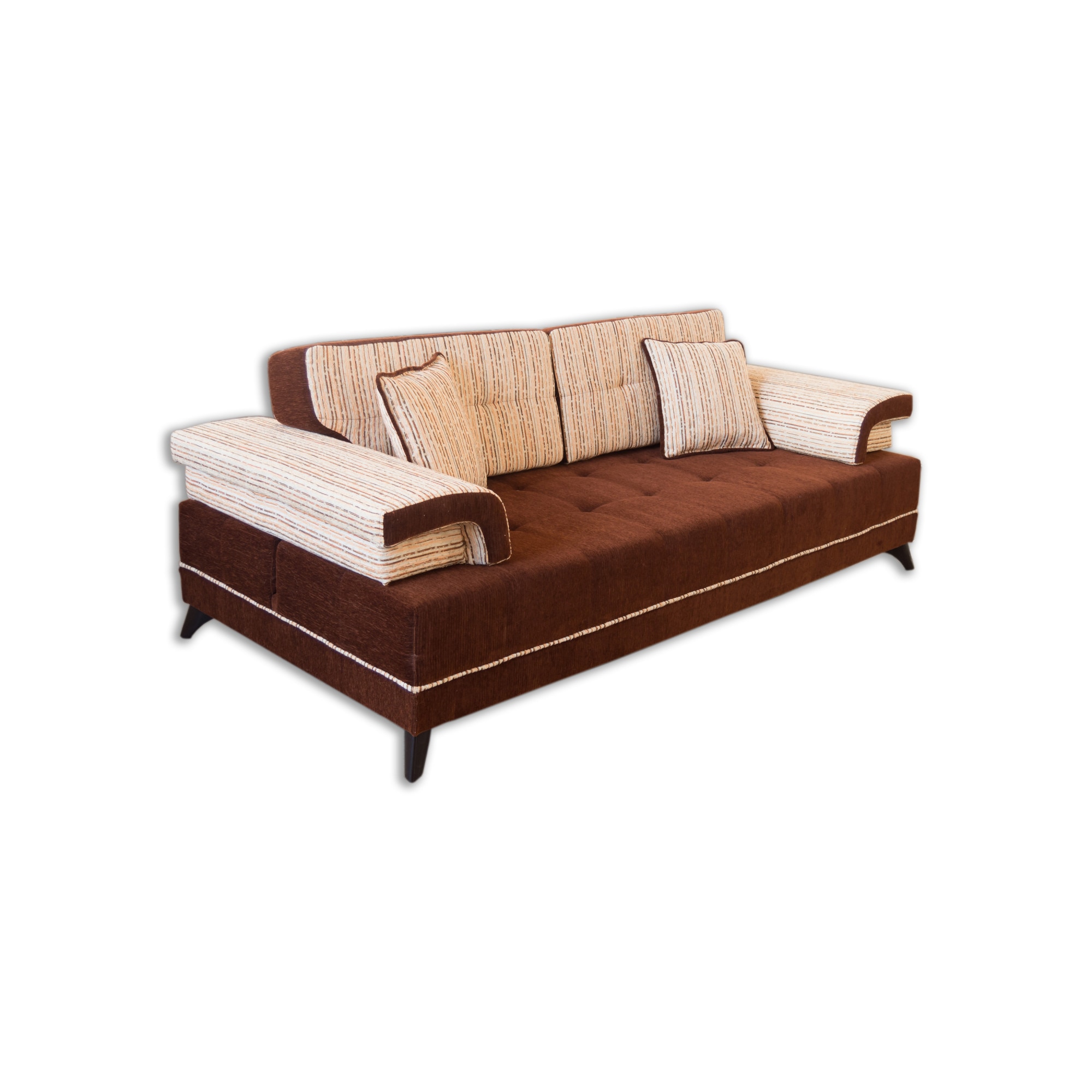 Canapea Ilinca,extensibila,lada de depozitare,Maro roscat,210X100X80 cm