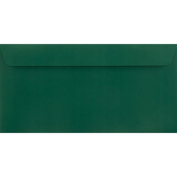 Комплект 100 DL декоративни плика, 11x22 Plike Green, 140g
