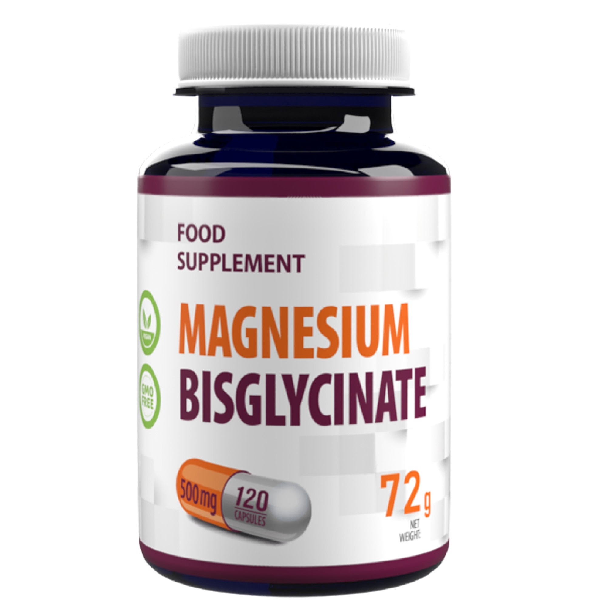 Хранителна добавка Hepatica Магнезиев Бисглицинат, 500mg, 120 вегански ...