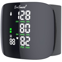 Tensiometru de incheietura EvoSmart™ 809, Afisaj LED cu caractere mari, Auto-masurare, Detectare puls neregulat, Validat clinic, Manseta 22-32cm, Oscilometric, 90 Memorii, Negru