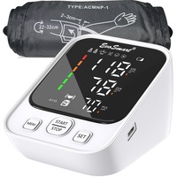 Tensiometru de brat EvoSmart™ 806, Afisaj LED cu caractere mari, Auto-masurare, Detectare puls neregulat, Validat clinic, Manseta 22-32cm, Oscilometric, 90 Memorii, Alb