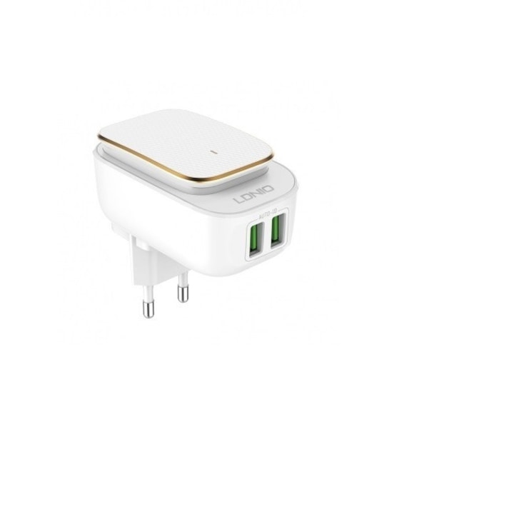 Мека нощна лампа с мрежово зарядно устройство MinLndnio 2 X USB