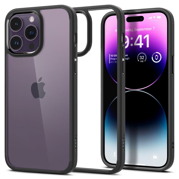 Калъф Spigen Ultra Hybrid, съвместим с iPhone 14 Pro Max Frost Black