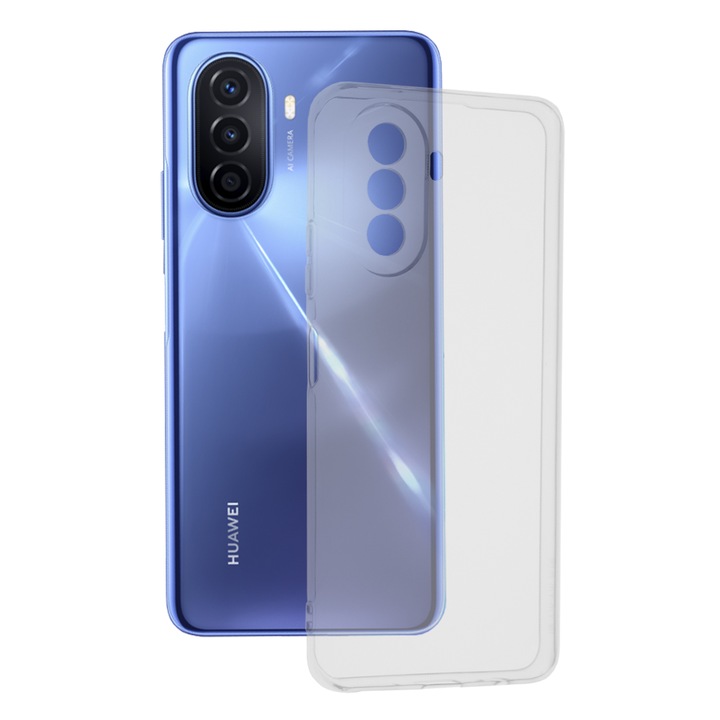 Кейс за Huawei nova Y70, Techsuit Clear Silicone, Transparent