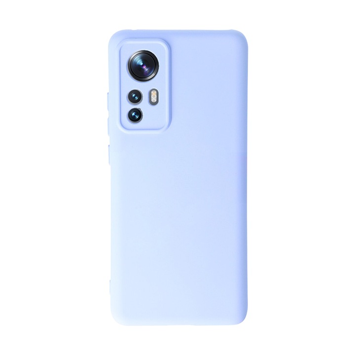 Xiaomi 12 / 12X kompatibilis Safe Flex tok, Fonix parancs, Vékony, rugalmas kialakítás, Belső mikroszálas béléssel, Ütésálló, Puha szilikon, Textúra matt/sima felülettel, Tapadásmentes, Lila