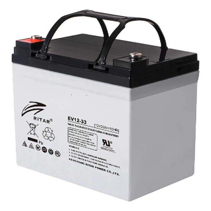 Acumulator Plumb RITAR (EV12-33), 12V / 33 (36) Ah- 195 / 130 / 160 mm