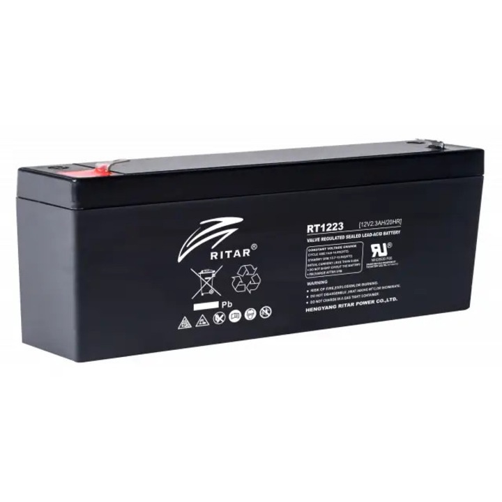 Acumulator plumb RITAR (RT1223) ;12V / 2.3 Ah AGM 177/35/62 mm