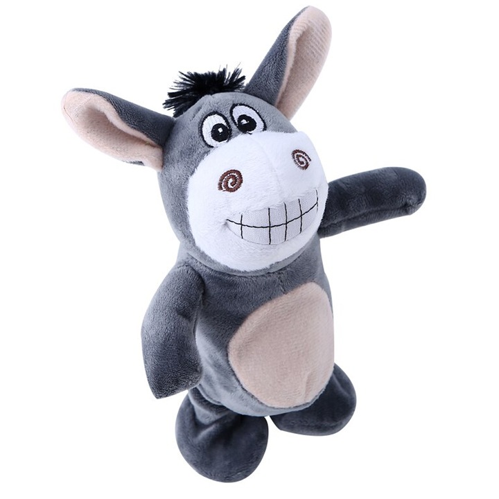 Jucarie Interactiva Magarus Zenuk - Vorbeste, Repeta Tot Ce Aude, Merge, Alimentare cu Baterii, Plus, 20cm, Gri