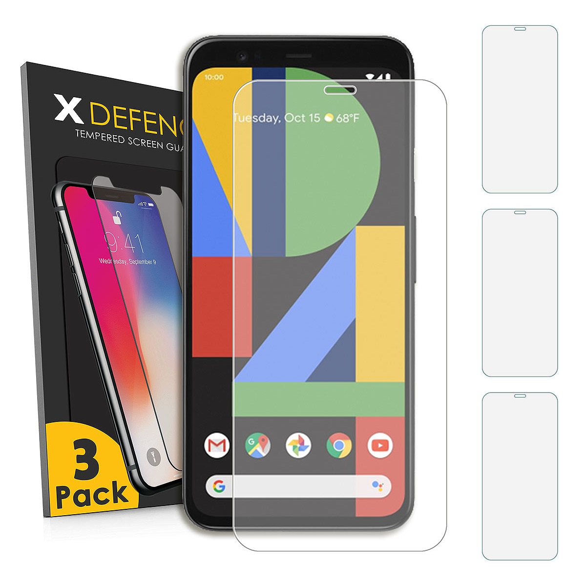 6x Pellicola per Google Pixel 4 XL Protettiva Protezione Claro