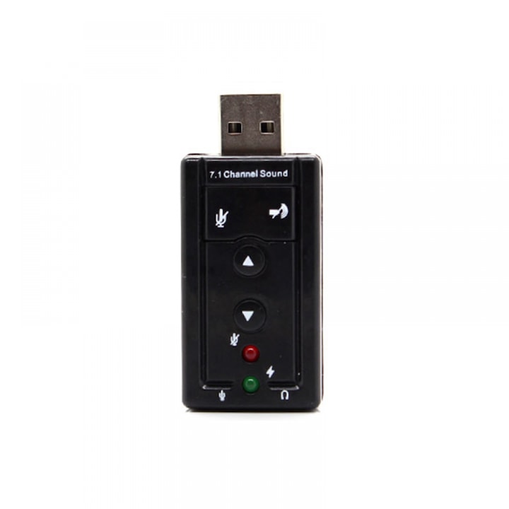 Placa de sunet USB 7.1 Virtual, 3D sound, pentru calculator