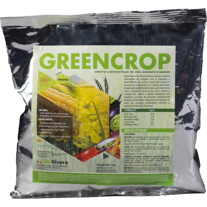 Ingrasamant organic pentru dezvoltare vegetativa, Greencrop, 5 kg