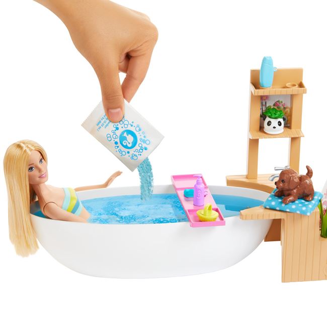 Комплект кукли Barbie Wellness Jacuzzi, Mattel, 15 части, 28x9.5x32.5