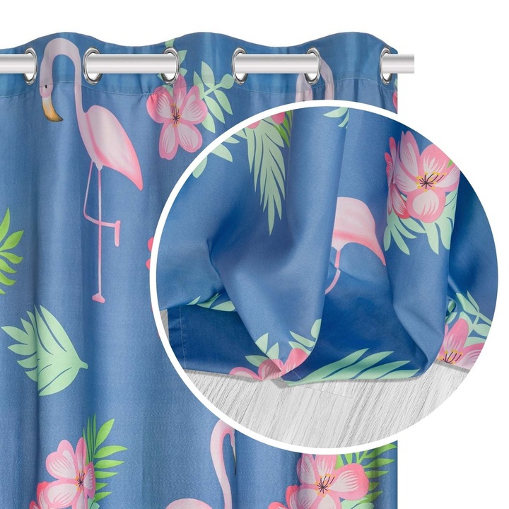 Perdea, Poliester, Sufragerie, 140x250, Multicolor