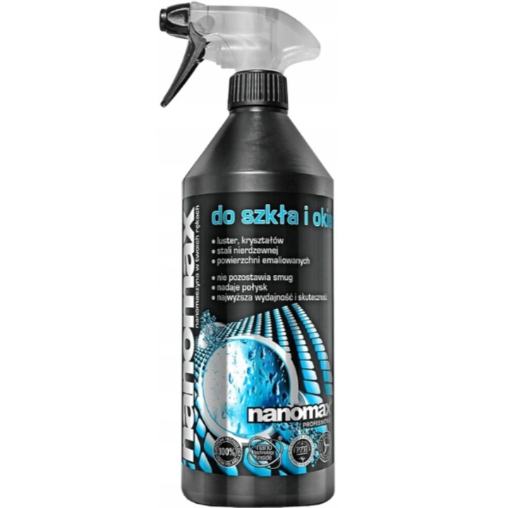 Detergent Profesional pentru geamuri, sticla, cristal, inox, NanoMax 1L