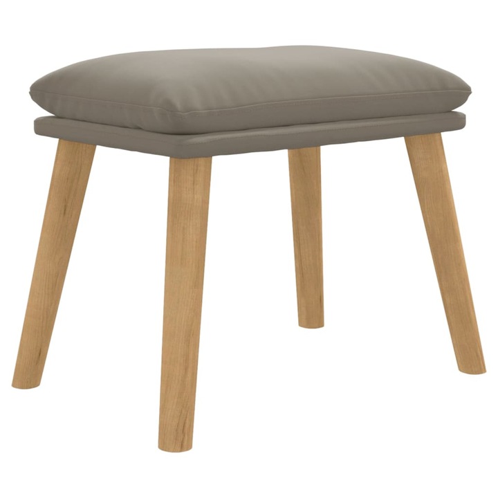 Taburet vidaXL, gri deschis, 45x29,5x36 cm, catifea