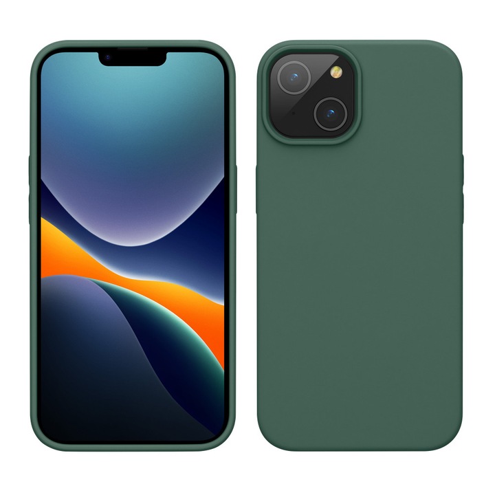 Kwmobile tok Apple iPhone 14 készülékhez, szilikon, zöld, 59071.166