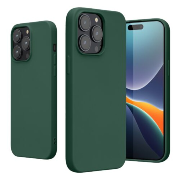 Kwmobile tok Apple iPhone 14 Pro Max telefonhoz, szilikon, zöld, 59082.166