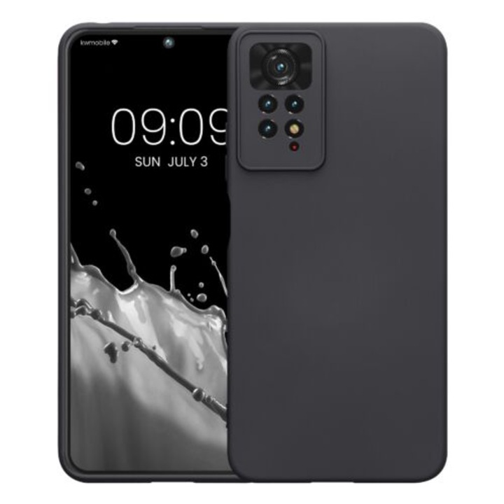 Калъф Kwmobile за Xiaomi Redmi Note 11 Pro/Redmi Note 11 Pro 5G, силиконов, черен, 57919.47