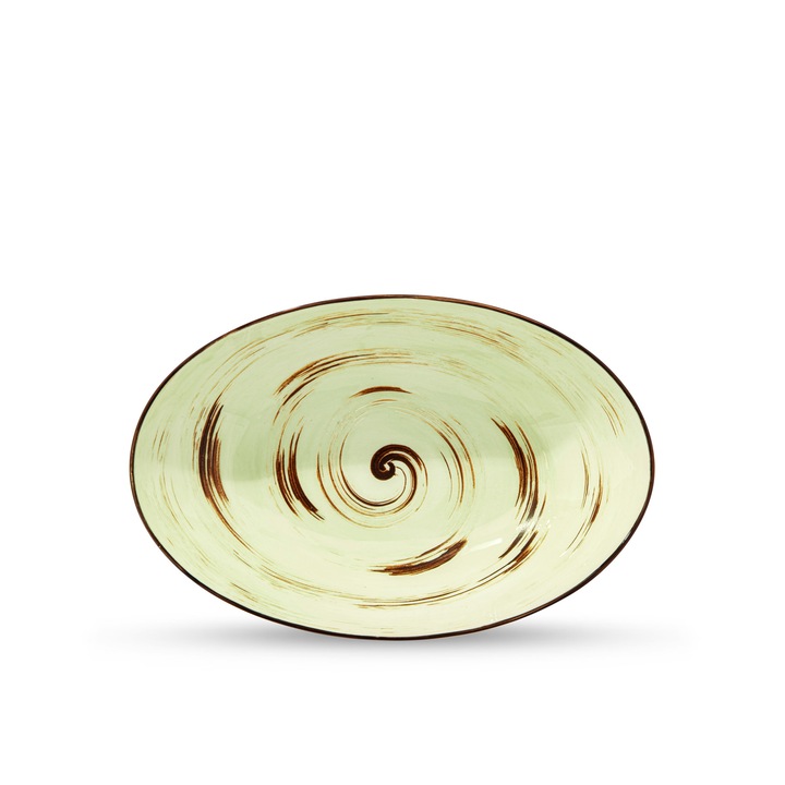 Bol salata/supa, Portelan, Fistic, 30x19.5x7 cm, salatiera pentru gustari si deserturi, Color Boom, WILMAX