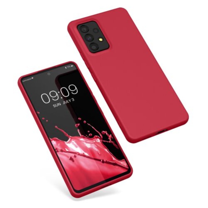 Калъф Kwmobile за Samsung Galaxy A53 5G, силиконов, червен, 57808.229