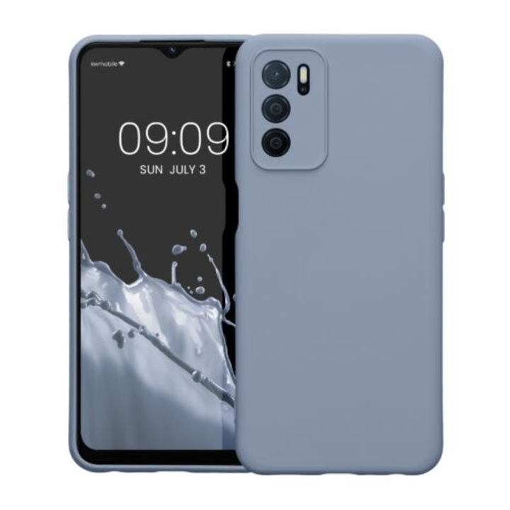 Kwmobile tok OPPO A16/A16s-hez, szilikon, kék, 57572.12