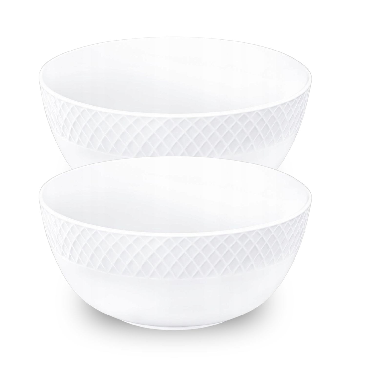 WILMAX Set de 2 boluri de porțelan terci sosuri amba albe, 600 ml