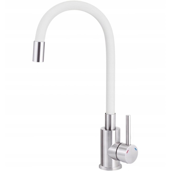 Deante rugalmas konyhai csaptelep, egykaros, fehér