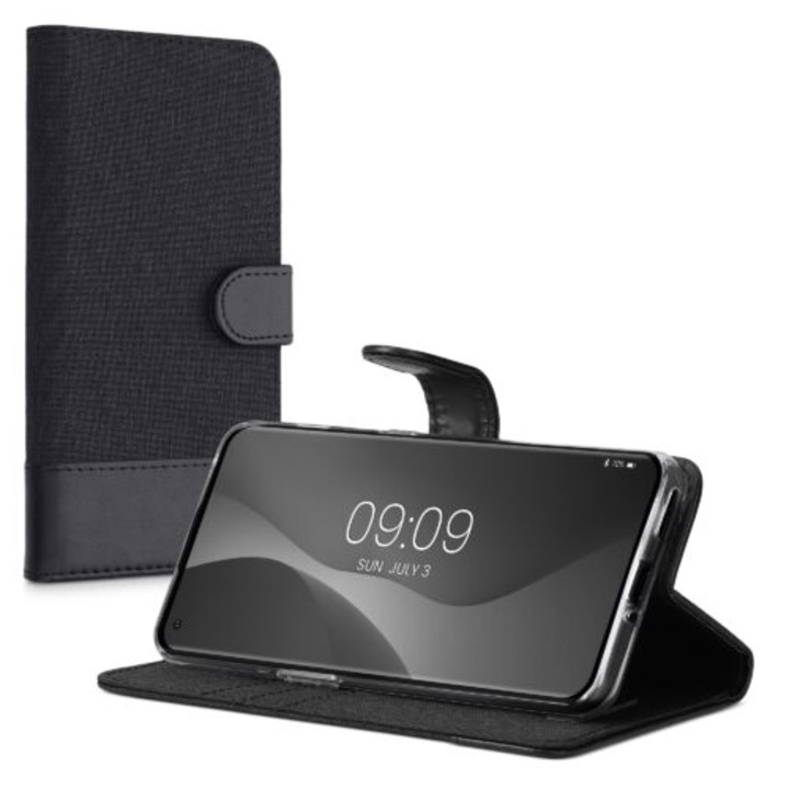 Калъф Kwmobile за OnePlus 10 Pro, текстилен, черен, 57252.73