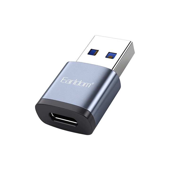 Преходник Earldom ET-OT61, Type-C F към USB 3.0, Сив