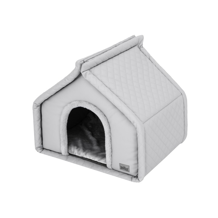Къща за домашни любимци, DIAMOND, бяла, Hobbydog - 60x50x52