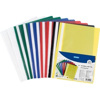 Set 10 dosare plastic cu sina A4 Stylex, 5 culori