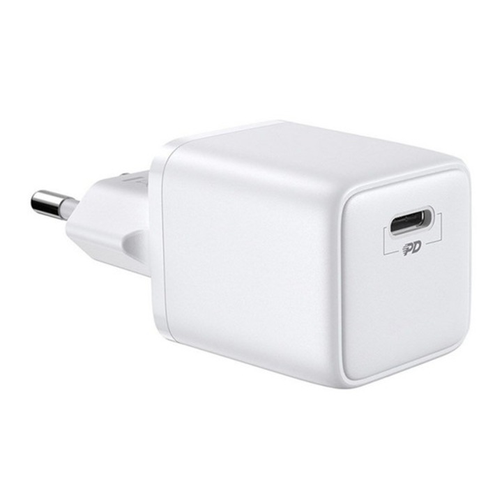 Joyroom hálózati töltő type-c aljzat (25w, 5v / 3a, pd gyorstöltés támogatás) fehér