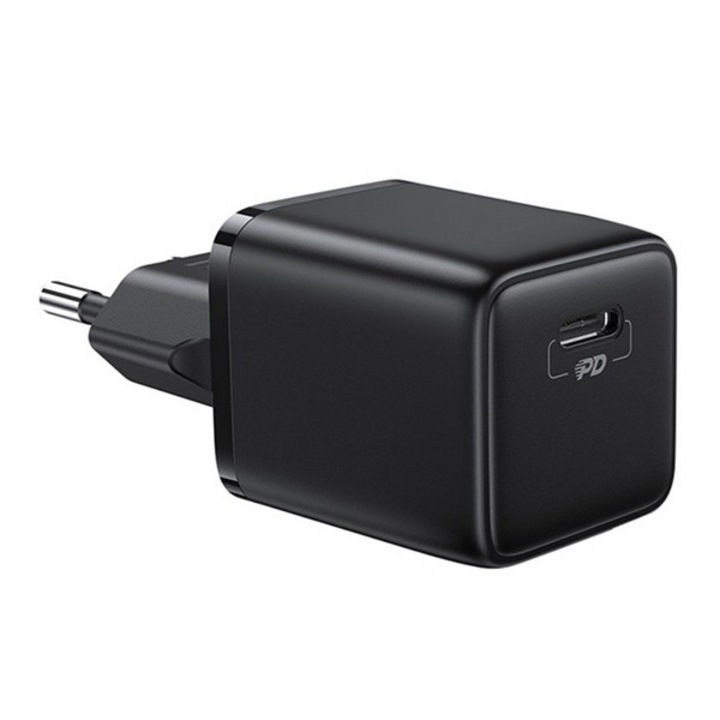 Joyroom hálózati töltő type-c aljzat (25w, 5v / 3a, pd gyorstöltés támogatás) fekete